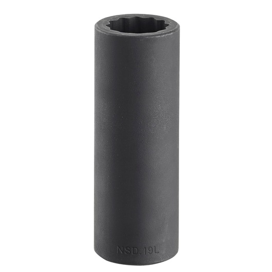 1/2" long impact socket 12-points, 22 mm