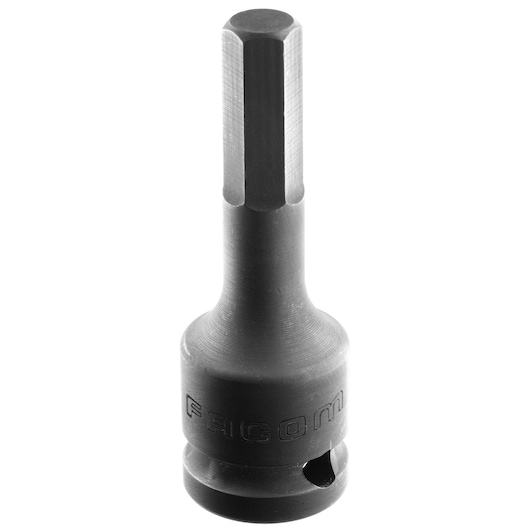 Facom NSHM_10 hex socket bit, black finish, photographed upright on white background.