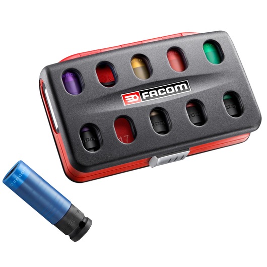 15 to 22 mm Reinforced Long Impact Sockets 1/2 in. Drive Set (5 pc)