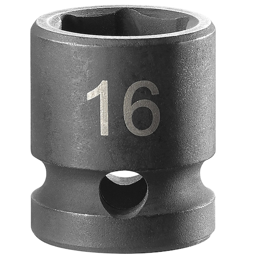 Facom NSS.16A socket, 16 mm size, dark finish, product photography, front angle on white background.