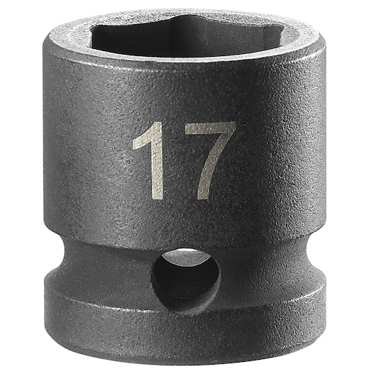 1/2 in. Short Impact Socket, 17 mm