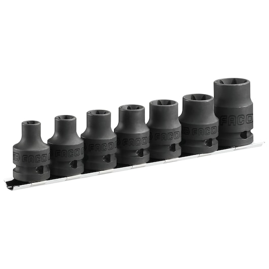 1/2" Impact TORX® socket set, 7 pieces