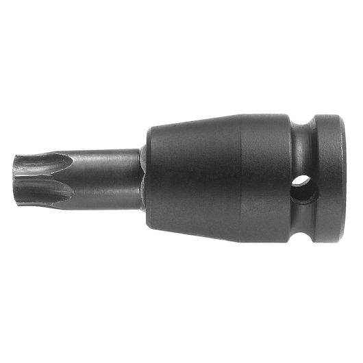 Facom NSX_55B black Torx socket bit photography, side view on white background.