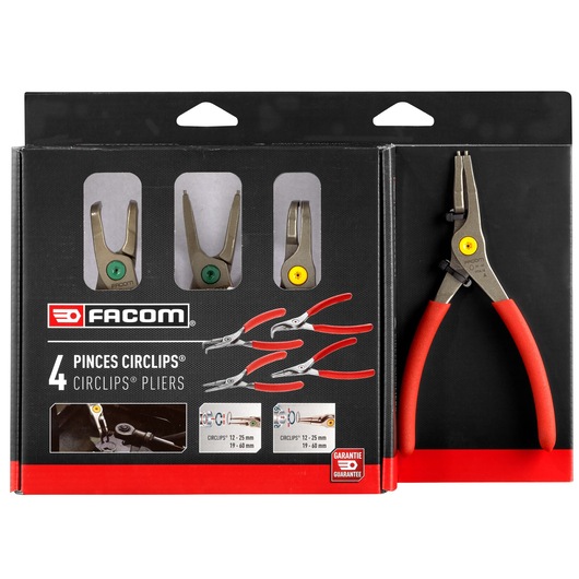18-60 mm 4 Straight and 90° Angle Nose Circlips® Pliers Set