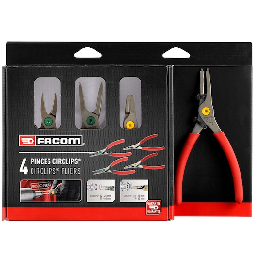 10-60 mm Straight Nose Circlip® Plier Set (4 pc.)