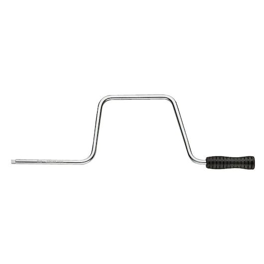 Facom R_110 steel brace with black grip handle, side view, tool photography.