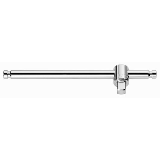 Photo of Facom R_120A sliding T-handle socket wrench, chrome finish, side angle, white background.