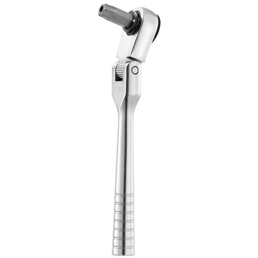 Facom R_180 ratchet wrench, silver finish, photographed from the front on a white background.