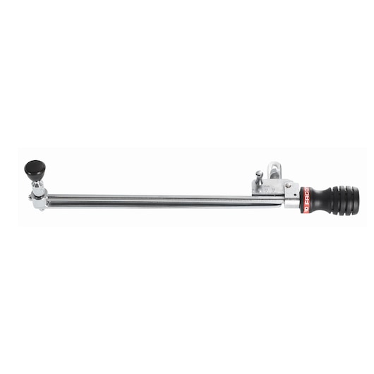 Facom R_203A torque wrench with black handle and metal shaft, side view on white background.
