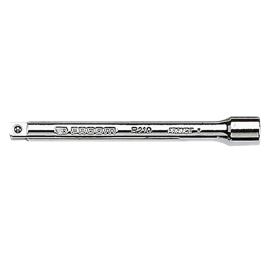Facom R_209 chrome extension bar, photography, side angle, tool with engraved branding and SKU.