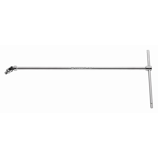 Facom R_229A T-handle sliding wrench with rotating head, chrome finish, product photo on white background, side view.