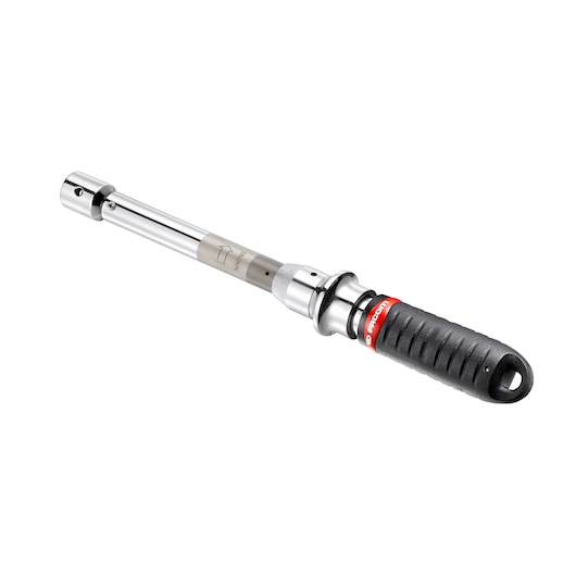 Facom torque wrench R_306-25D with black textured handle, side angle on white background.