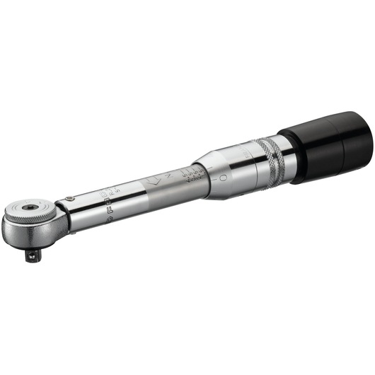 Facom R_306-5 torque wrench, silver and black, side view on white background.