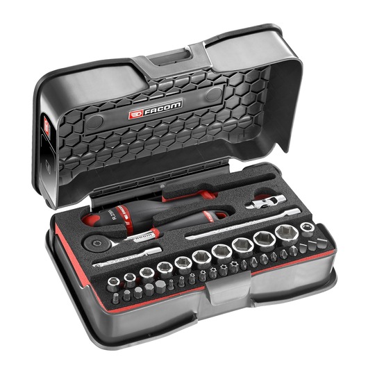 1/4 in. DBOX Performance Round Head Ratchet and Socket Set (37 pc.)