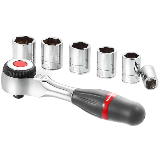 1/4 in. Socket Set With Twist Handle Ratchet (7 pc.)