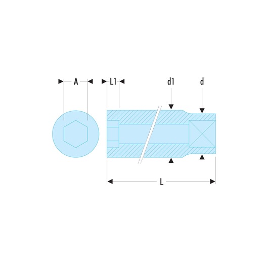 1/4 in. 6-point OGV® Grip Socket, 8mm