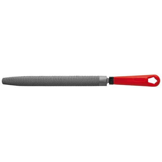 Facom rasp file with red handle, SKU RAB_DRDMD250EMA, side angle photography on white background.