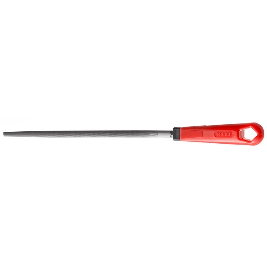 Facom RD_B250EMA round file with red ergonomic handle, photographed from side on white background.