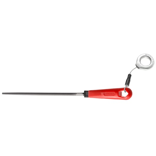 Facom RD_MD200EMASLS round file with red handle and safety lanyard, side view on white background.