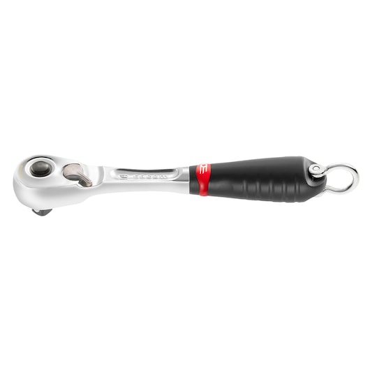 Facom RL_171SLS ratchet wrench with black grip and red accent, side angle on white background.