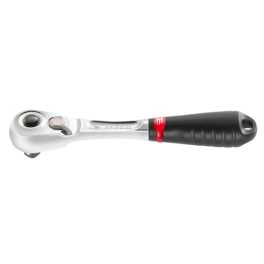 Facom RL_171 ratchet wrench with black and red handle, side angle, white background