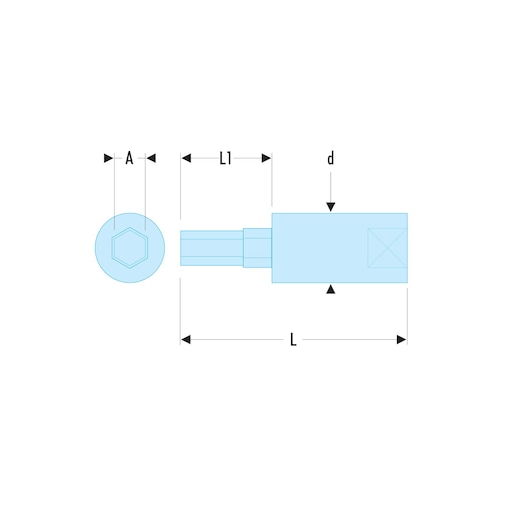 1/4 in. Hexagonal Bit Socket, 7/32 in.