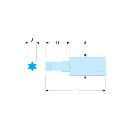 1/4 in. Hexagonal Bit Socket, 6 mm
