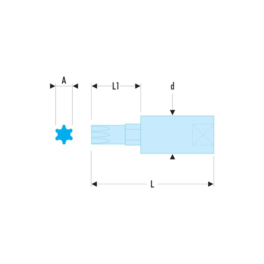 1/4 in. Hexagonal Bit Socket, 7 mm
