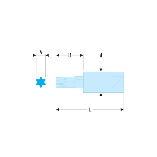 1/4 in. Hexagonal Bit Socket, 8 mm