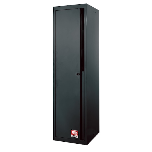 Facom RWS-A500PPBS tall black metal storage cabinet, front angle, Facom logo at the base.