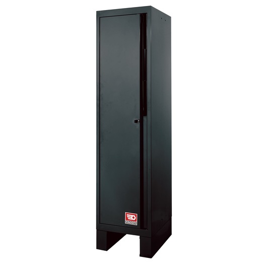Facom RWS-A500PPBS tall black metal storage cabinet, front angle, single door, Facom logo visible.