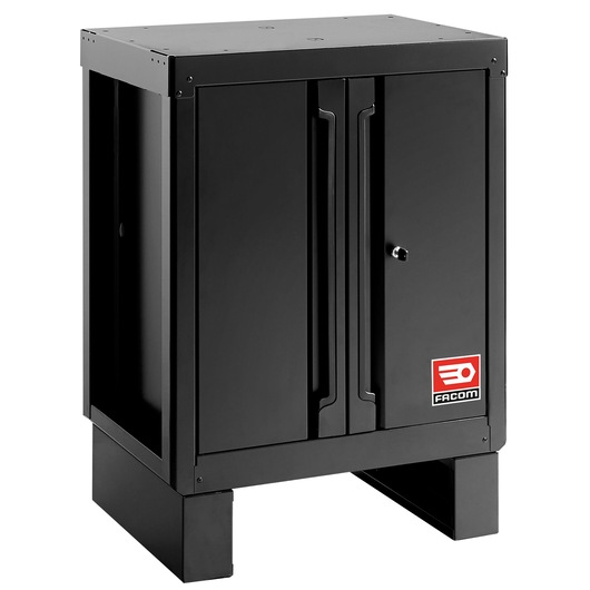 Facom RWS2-BASEMBS black metal storage cabinet with double doors, front angle on white background.