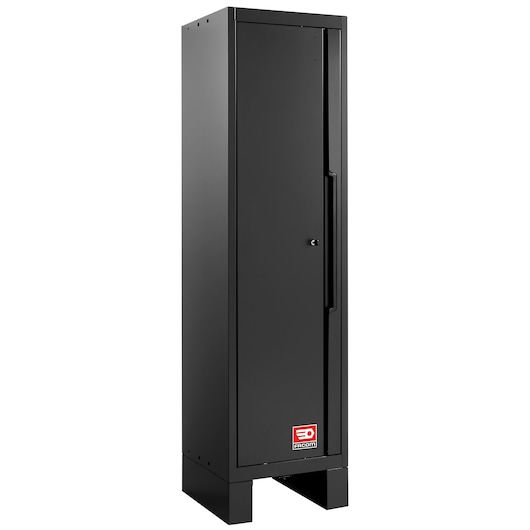 Photo of Facom RWS2-BASEMBS tall black metal storage cabinet with single door, front angle on white background.
