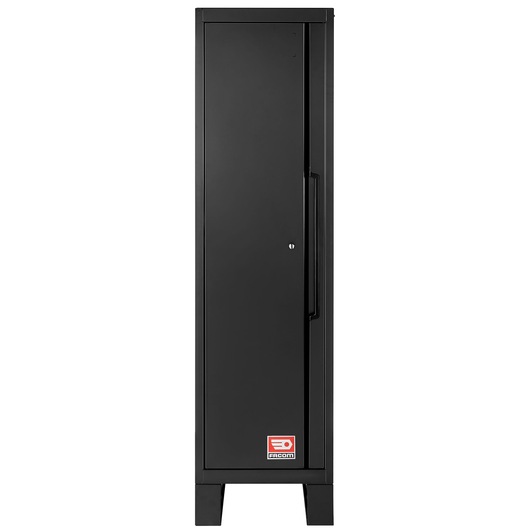 Facom RWS2-BASEMBS tall black metal storage cabinet, single door, front view, white background.