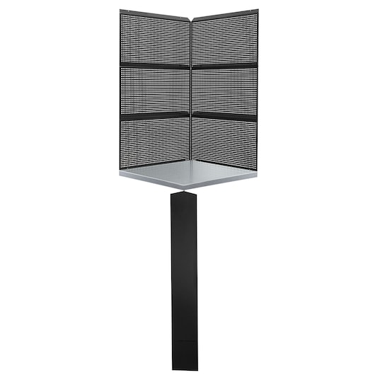 Facom RWS2-CSGBS corner metal tool holder with perforated panels, front view on white background.