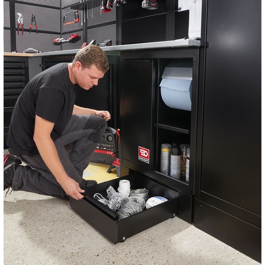 Drawer on wheels for unit bases of RWS2 black