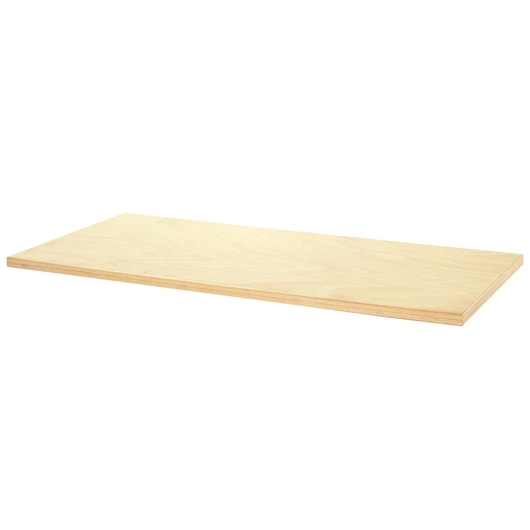 Facom RWS2-PB2 light wood workbench top, rectangular, angled view on white background.