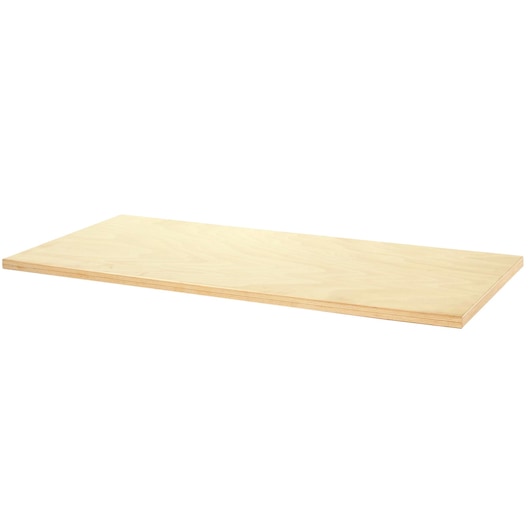 Facom RWS2-PB3 light wood workbench top, rectangular, angled view on white background.