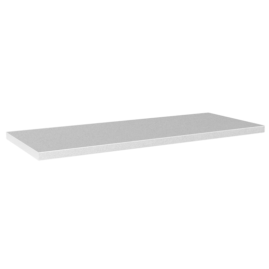 Facom RWS2-PBG3 rectangular grey workbench shelf, angled view on white background.