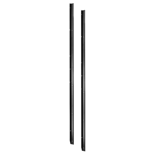 Facom RWS2-TUBESBS black metal upright shelving legs, product side angle, photography