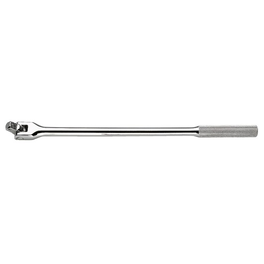 Facom S_145 chrome breaker bar tool with knurled grip, side angle, on white background.