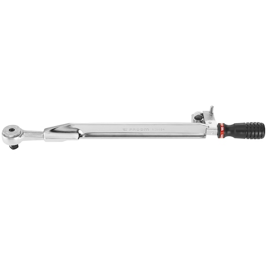 Facom S_202A torque wrench with black grip, side angle, chrome finish.