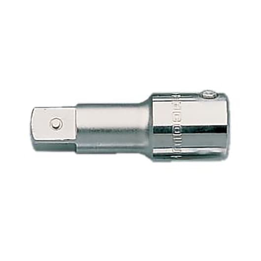 Facom S_208 chrome socket adapter side view, compact tool accessory in photography category.