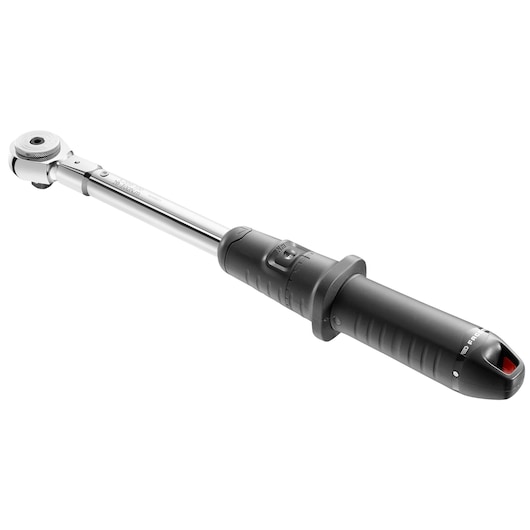 Facom S.209-100D torque wrench with black handle, chrome shaft, front angle on white background.