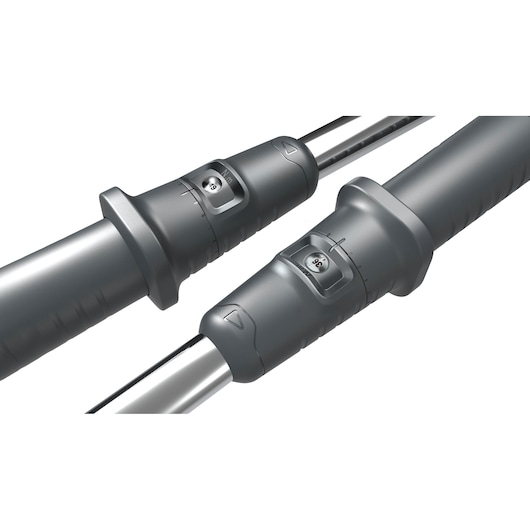 Facom adjustable torque wrench handles close-up, grey plastic grip, SKU S_209-100PB, product angle on white background.