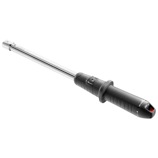 Facom S.209-200D torque wrench with black handle and chrome shaft, side angle on white background.