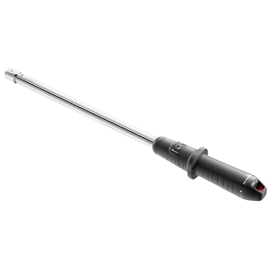 Facom S.209-340D torque wrench with black handle, chrome shaft, side view on white background.