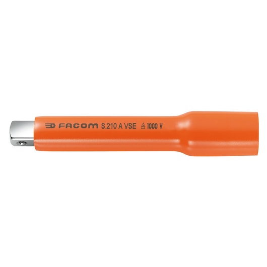 Facom S_215AVSE insulated extension bar, orange finish, side angle, tool category.