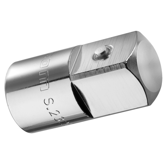 Facom S_232B chrome socket adapter photographed on white background, showing polished metal finish.