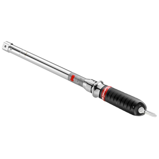 Facom S_306-100DSLS torque wrench with black grip, chrome shaft, angled on white background.